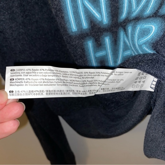 NEW Wildfox Navy Blue Cocktails & Confetti Pullover Soft Cozy Sweater Large - Picture 6 of 7